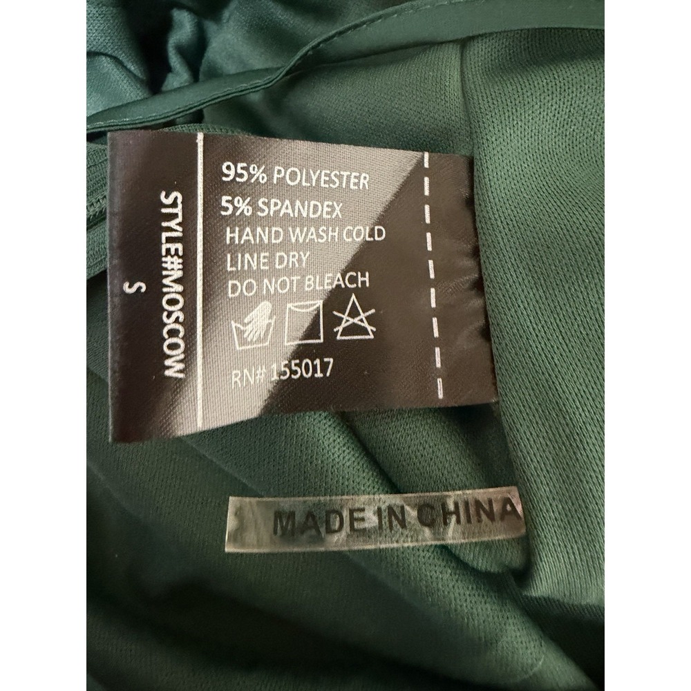 Baltic Born Monet Satin Gown Emerald Green Women's Size Small - Picture 11 of 11